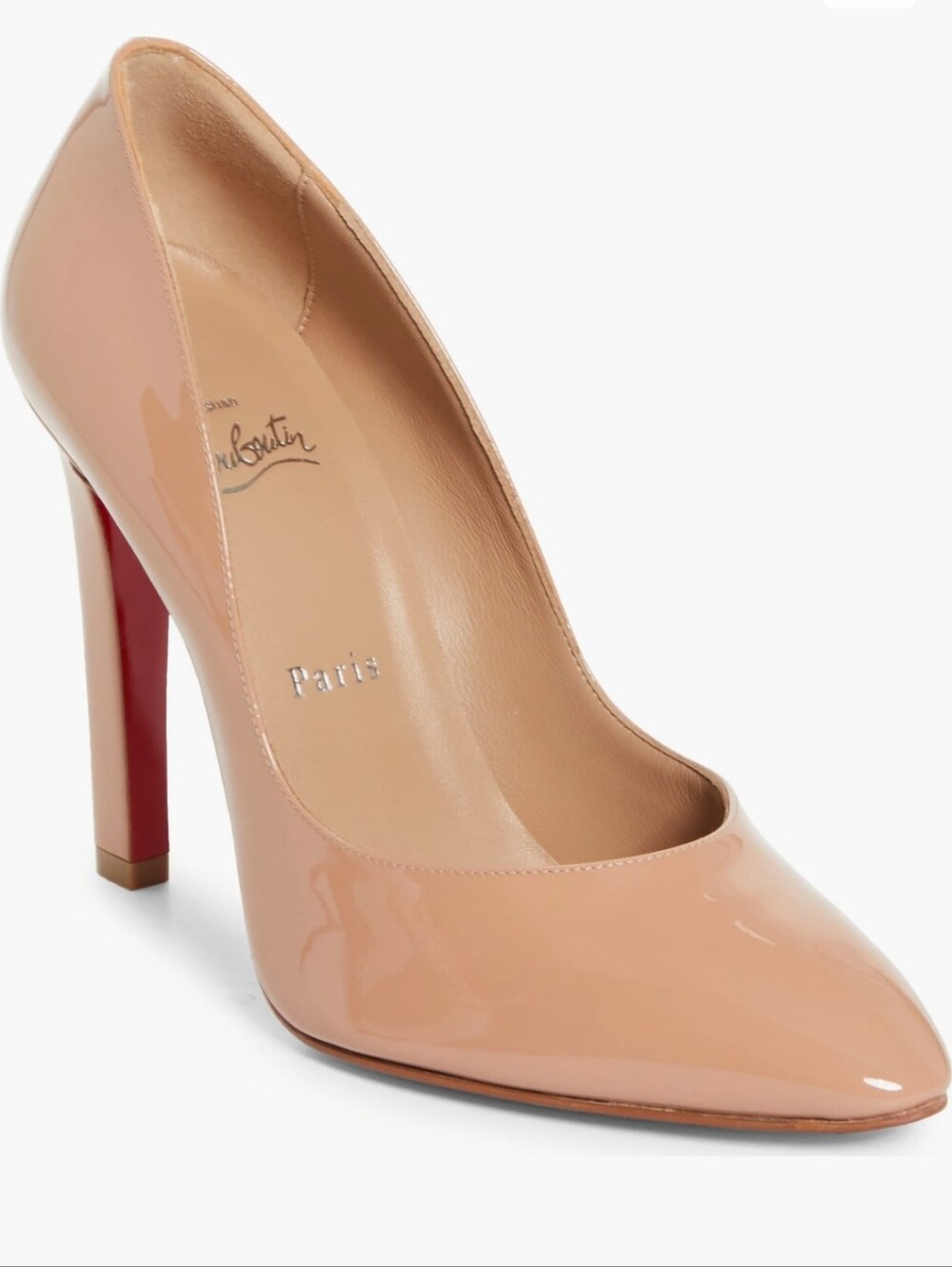 NIB Christian Louboutin Pumppie 85 mm Pumps Patent leather Sz 36.5